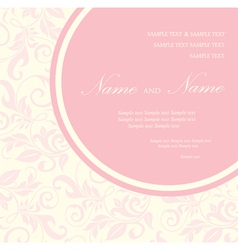 Invitation floral card vector image