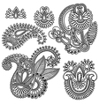 Flowers and Paisley design element vector image