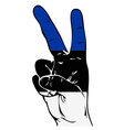 Peace Sign of the Estonian flag vector image