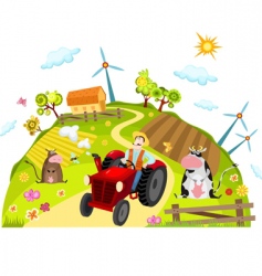 Farm vector image