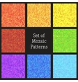Set of patterns of colorful mosaic vector image