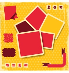 Retro Style Website Template design frame vector image