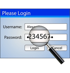 Login password vector image