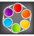 Concept of colorful circular banners for different vector image