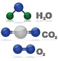 Molecules vector image
