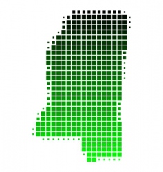 Map of Mississippi vector image