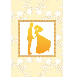 Funky wedding invitation vector image