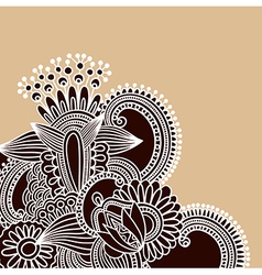 Hand-Drawn Abstract Henna Doodle Design Element vector image