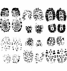 Foot prints vector image