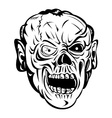 Zombie Skull Face Monster vector image