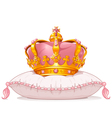 Crown on the pillow vector image