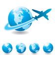 Airplane travel vector image