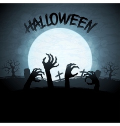 EPS 10 Halloween background with zombies and the vector image