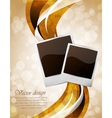 Bright background with photo frames vector image