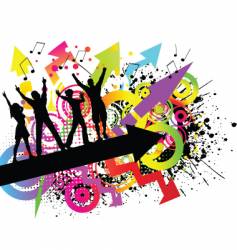 Grunge party vector image