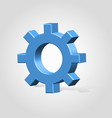 Blue settings wheel vector image