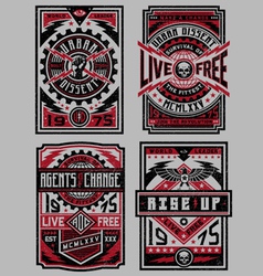 Propaganda Poster Set vector image