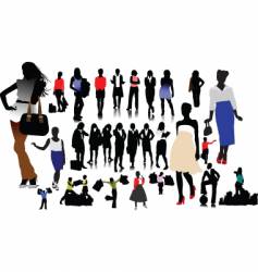 Woman silhouettes vector image