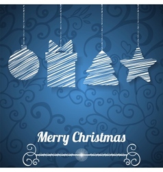 Christmas greeting card vector image