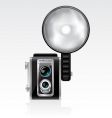 Retro photo camera vector image