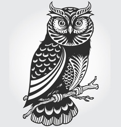 Decorative owl vector image