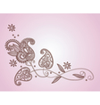 Henna mendi floral pattern vector image