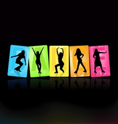 Dancing girls vector image