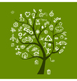 Green ecology tree vector image
