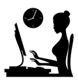Working woman vector image