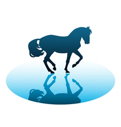 Running horses1 vector image
