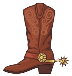 Cowboy boot vector image