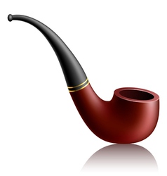 Realistic tobacco pipe vector image