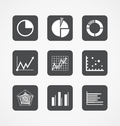 Information chart icons collection vector image