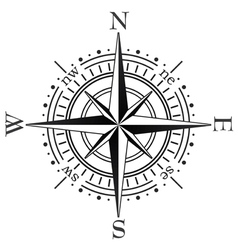 Black compass vector image