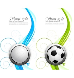 Set of banners with balls vector image