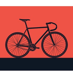 Detailed bike silhouette vector image