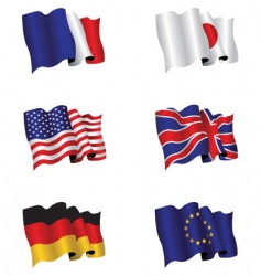 Flag set vector image