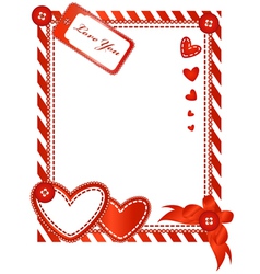 Valentine vertical card vector image