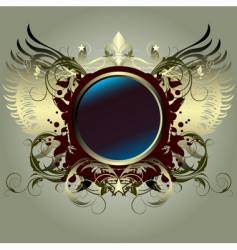 Ornamental shield vector image