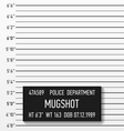 Police mugshot vector image