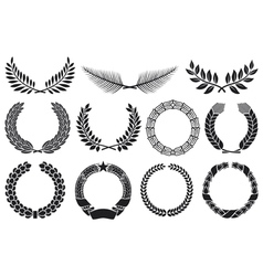 Laurel wreath collection vector image
