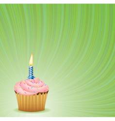 Birthday green background vector image