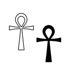 Ankh Symbol Egyptian Cross isolated on Ankh Symbol Egyptian Cross isolated on vector image