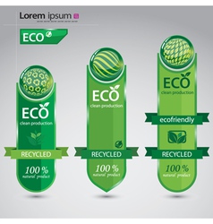 Ecofriendly cards vector image