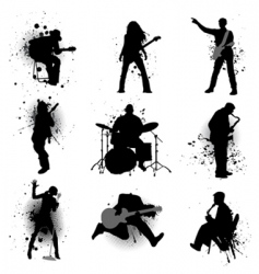 Grunge music vector image