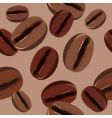 Seamless pattern with coffee beans vector image