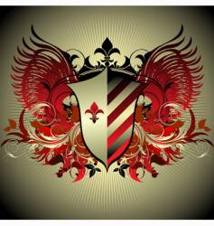 Ornamental shield vector image