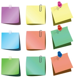 Paper notes vector image