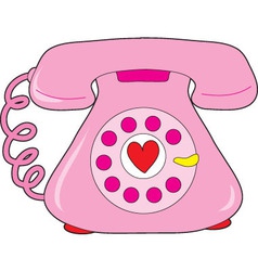 Heart telephone vector image
