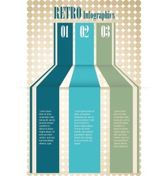 Retro Color Infographics Number Options Banner vector image